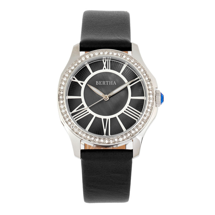 Bertha Donna Mother-of-Pearl Leather-Band Watch - BTHBR9801