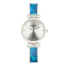 Load image into Gallery viewer, Bertha Katherine Enamel-Designed Bracelet Watch - Blue - BTHBS1302
