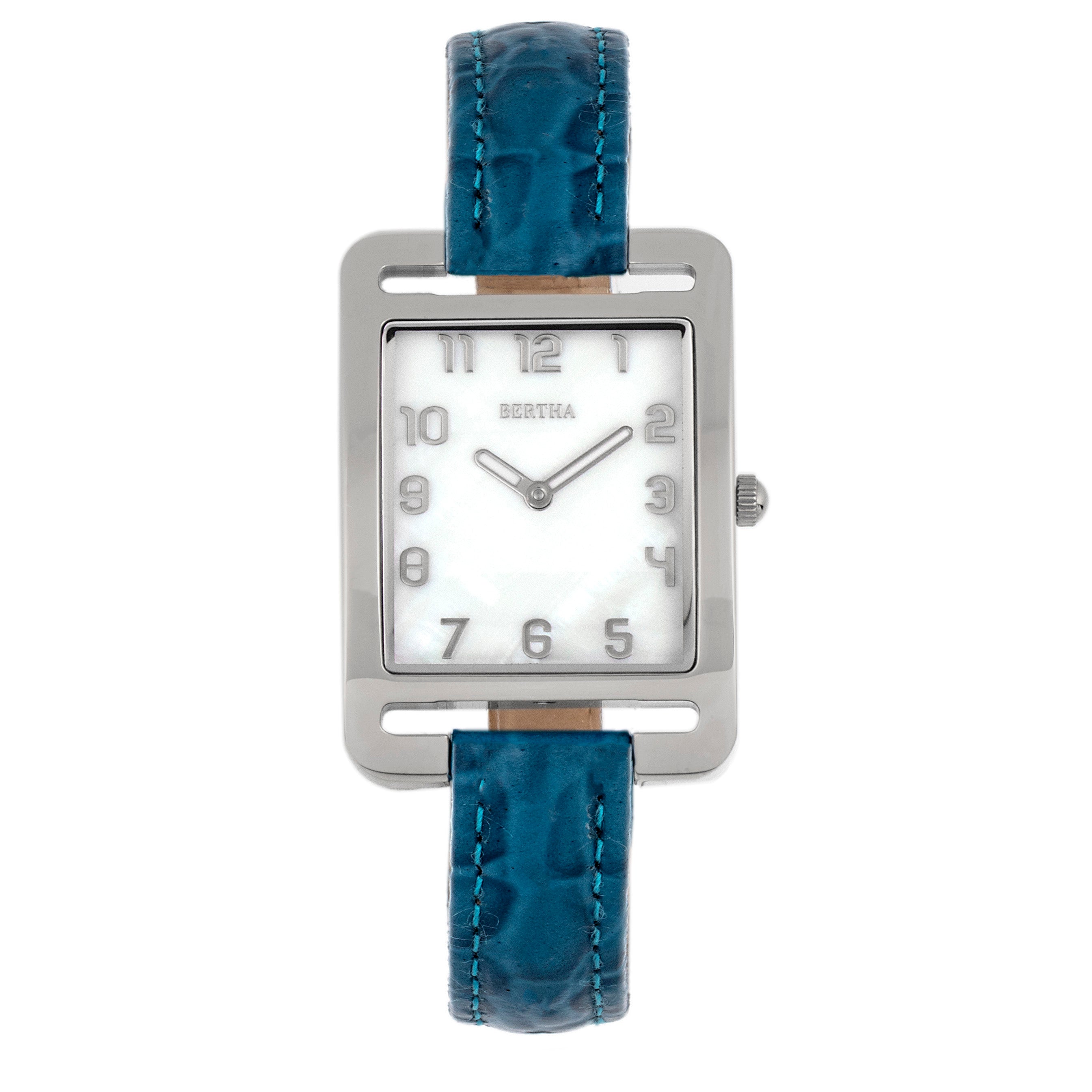 Bertha Marisol Swiss MOP Leather-Band Watch