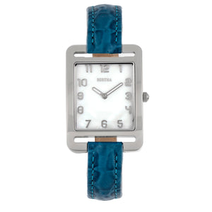Bertha Marisol Swiss MOP Leather-Band Watch - Blue - BTHBR6901