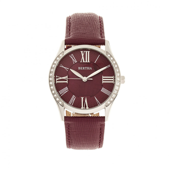 Bertha Sadie Mother-of-Pearl Leather-Band Watch - BTHBR8401