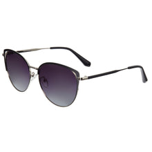 Load image into Gallery viewer, Bertha Darby Polarized Sunglasses - Silver/Black - BRSBR049BK
