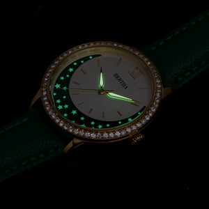Bertha Dolly Leather-Band Watch - Green  - BTHBS1004